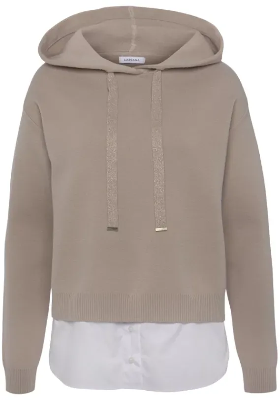 Pullover|Vivance Kapuzenpullover Beige