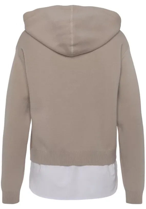 Pullover|Vivance Kapuzenpullover Beige