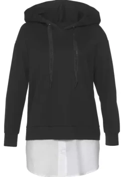 Homewear-Oberteile|LASCANA Kapuzenshirt Schwarz