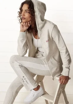 Jacken & Mantel|H.I.S Kapuzensweatjacke Grau-Meliert