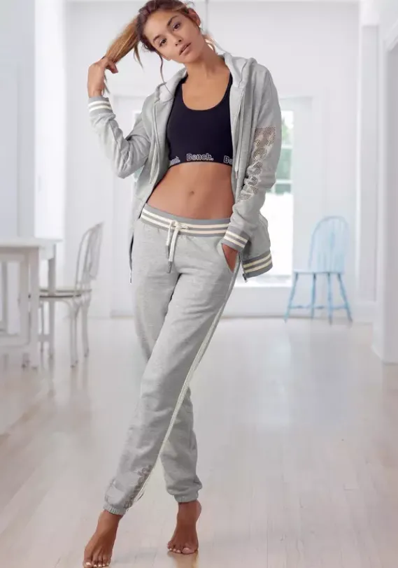 Jacken & Mantel|Bench. Kapuzensweatjacke Grau-Meliert