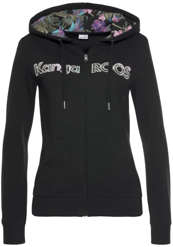 Jacken & Mantel|KangaROOS Kapuzensweatjacke Schwarz
