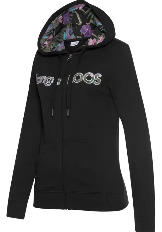 Jacken & Mantel|KangaROOS Kapuzensweatjacke Schwarz