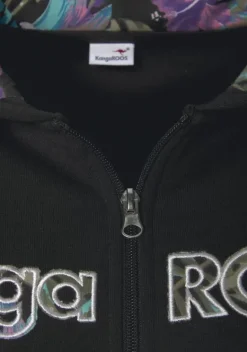 Jacken & Mantel|KangaROOS Kapuzensweatjacke Schwarz