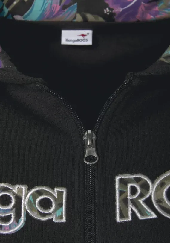 Jacken & Mantel|KangaROOS Kapuzensweatjacke Schwarz