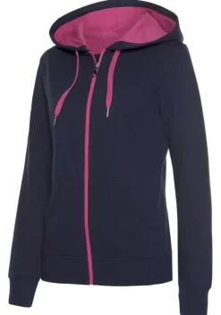 Jacken & Mantel|Bench. Kapuzensweatjacke Navy-Pink