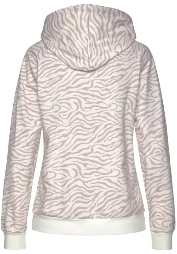 Strandmode|LASCANA Kapuzensweatjacke"/ Sweatshirtjacke Mit Details In Rosegold" Beige-Nougat