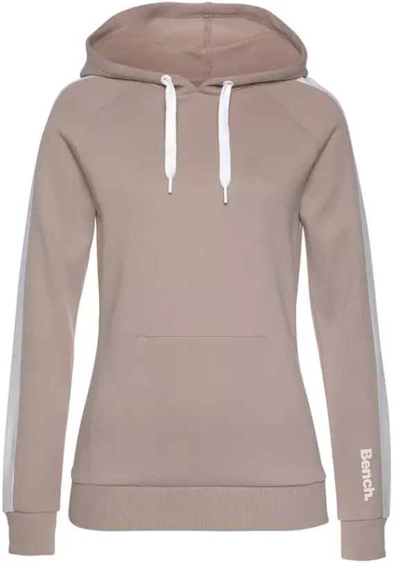 Damenshirts|Bench. Kapuzensweatshirt Beige-Weis