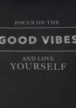 Damenshirts|Buffalo Kapuzensweatshirt Schwarz