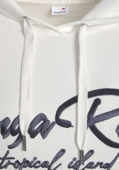 Damenshirts|KangaROOS Kapuzensweatshirt Ecru