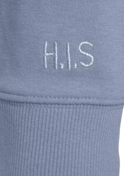 Damenshirts|H.I.S Kapuzensweatshirt Blue