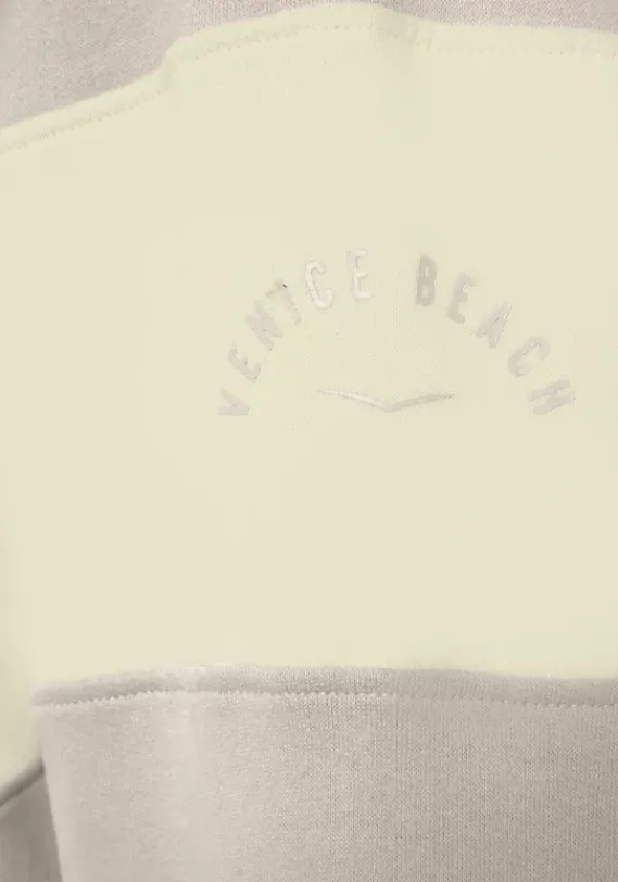 Damenshirts|Venice Beach Kapuzensweatshirt Beige-Vanille