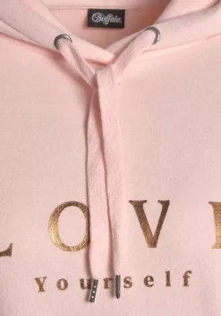 Damenshirts|Buffalo Kapuzensweatshirt Hellrosa