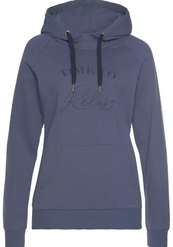 Damenshirts|LASCANA Kapuzensweatshirt Graublau
