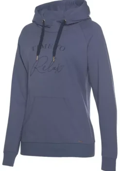Damenshirts|LASCANA Kapuzensweatshirt Graublau