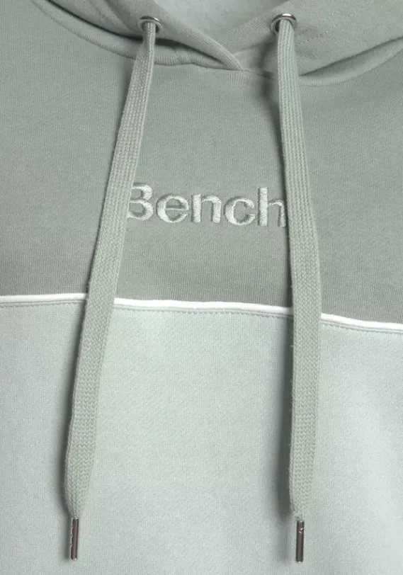Damenshirts|Bench. Kapuzensweatshirt Graugrun-Hellgrun