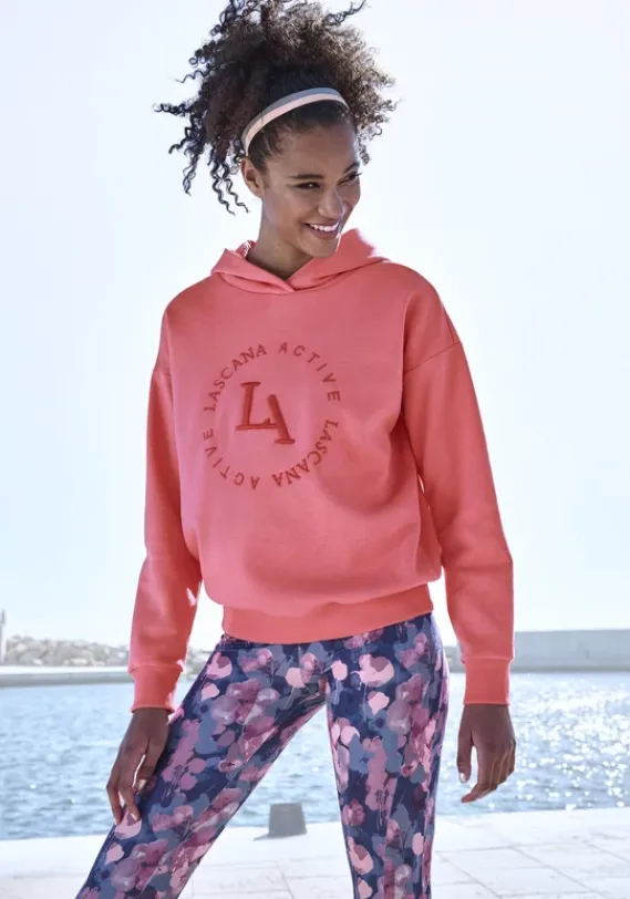 LASCANA ACTIVE Homewear-Oberteile<Kapuzensweatshirt"- Performance Hoodie Mit Runder Logostickerei Und"