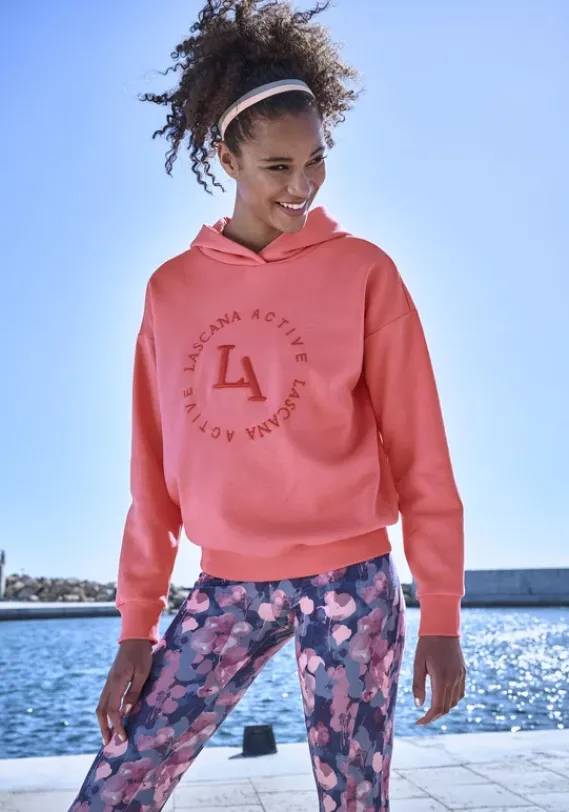 LASCANA ACTIVE Homewear-Oberteile<Kapuzensweatshirt"- Performance Hoodie Mit Runder Logostickerei Und"
