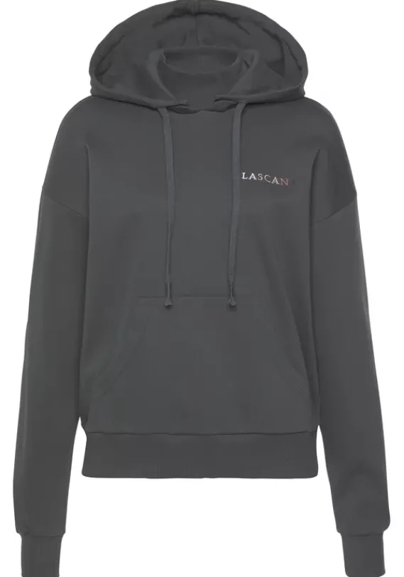 Homewear-Oberteile|LASCANA Kapuzensweatshirt"Circular Collection" Anthrazit