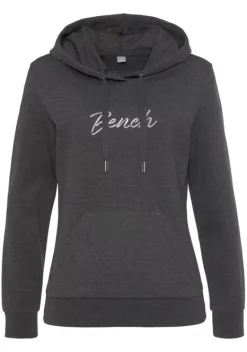 Damenshirts|Bench. Kapuzensweatshirt"-Lounge Hoodie-" Anthrazit Meliert