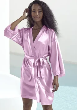 Nachhaltige Nachtwasche|Vivance Dreams Kimono Lila