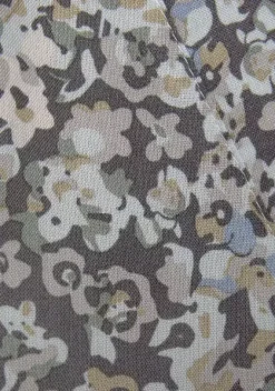 Blusen|Vivance Kurzarmbluse Grau-Bedruckt