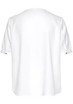 Blusen|LASCANA Kurzarmbluse Weis