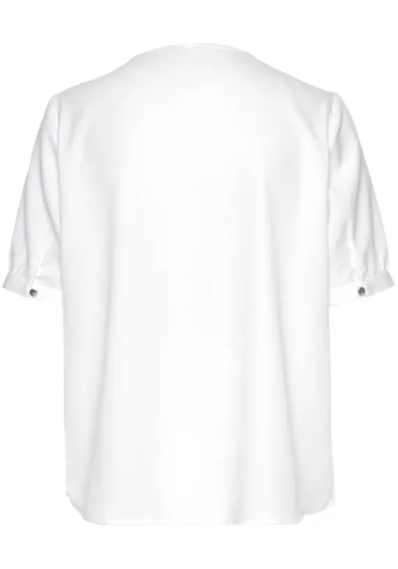 Blusen|LASCANA Kurzarmbluse Weis