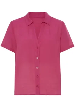 Blusen|Vivance Kurzarmbluse Pink