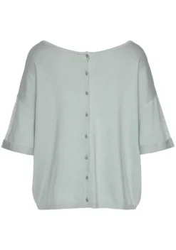 Pullover|Vivance Kurzarmpullover Hellgrun