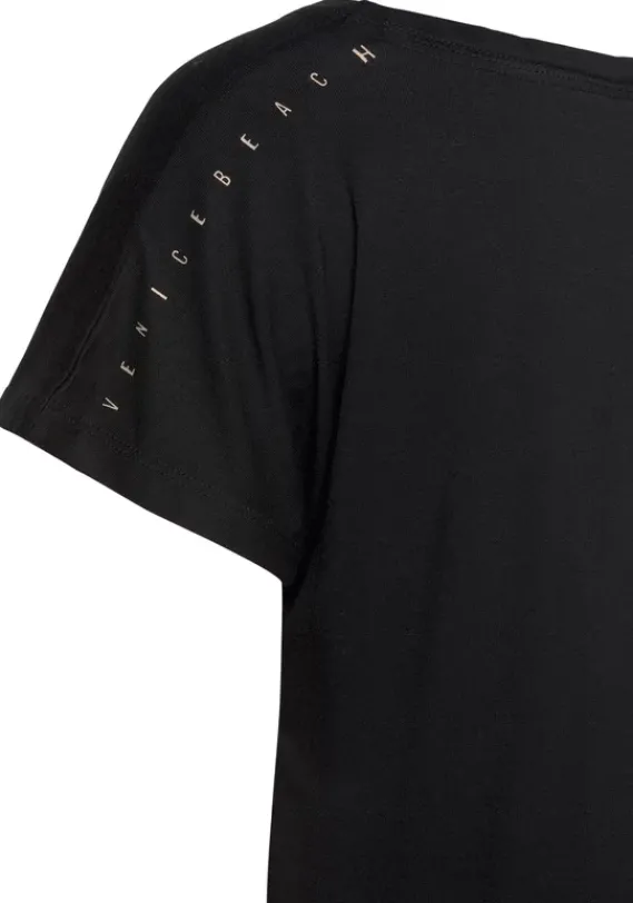 Damenshirts|Venice Beach Kurzarmshirt Schwarz