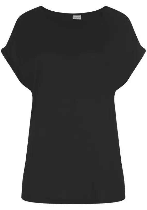 Damenshirts|LASCANA Kurzarmshirt Schwarz