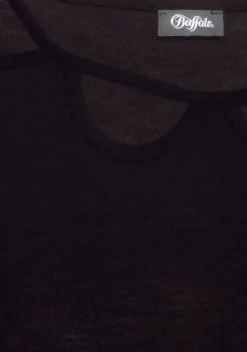 Damenshirts|Buffalo Kurzarmshirt Schwarz