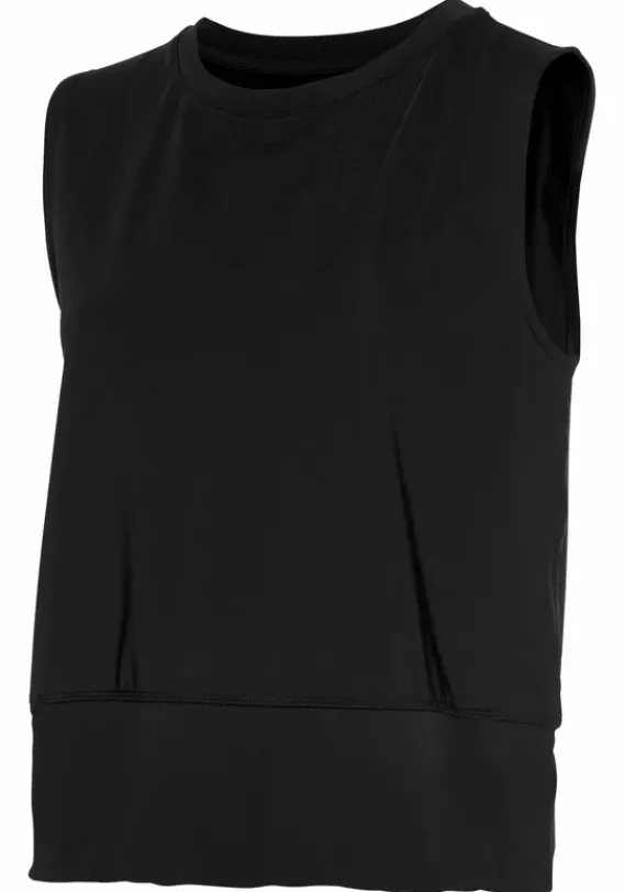 Damenshirts|LASCANA ACTIVE Kurzarmshirt"Tropical" Schwarz