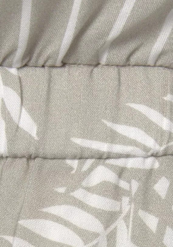 Strandmode|LASCANA Kurzoverall Schilfgrun-Creme Bedruckt