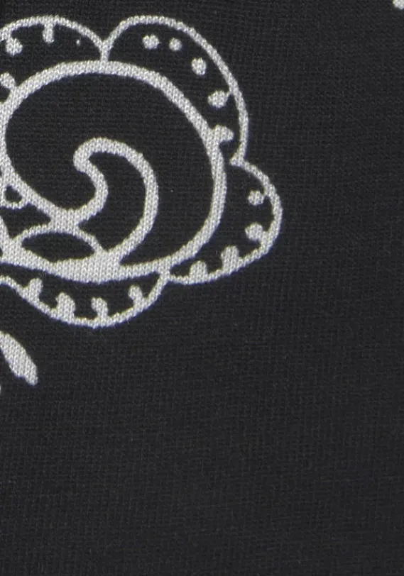 Overalls|Vivance Kurzoverall Schwarz-Weis Bedruckt