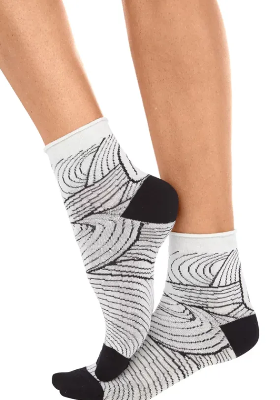 Socken|H.I.S Kurzsocken Schwarz-Weis-Gemustert