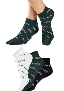 Socken|LSCN by LASCANA Kurzsocken 1X Schwarz, 1X Weis, 1X Petrol