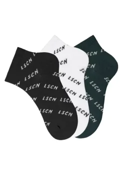 Socken|LSCN by LASCANA Kurzsocken 1X Schwarz, 1X Weis, 1X Petrol