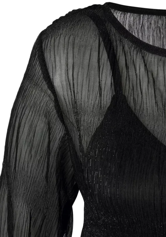 Blusen|LASCANA Langarmbluse Schwarz