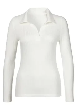 Damenshirts|LASCANA Langarmshirt Creme