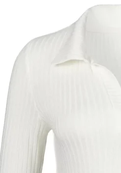 Damenshirts|LASCANA Langarmshirt Creme