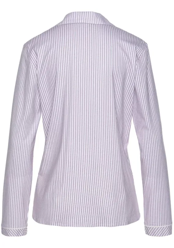 Damenshirts|s.Oliver Langarmshirt Bordeaux Weis Gestreift