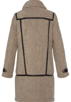 Jacken & Mantel|Buffalo Langmantel Beige-Schwarz
