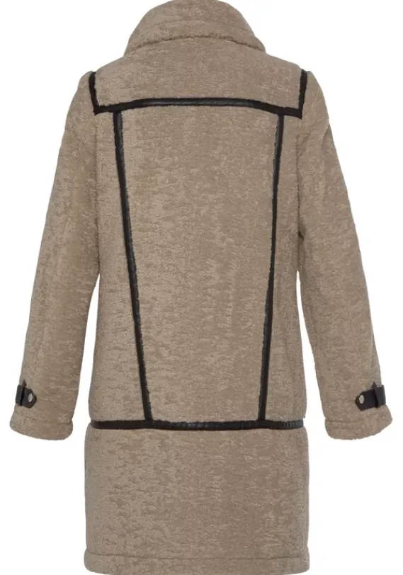 Jacken & Mantel|Buffalo Langmantel Beige-Schwarz