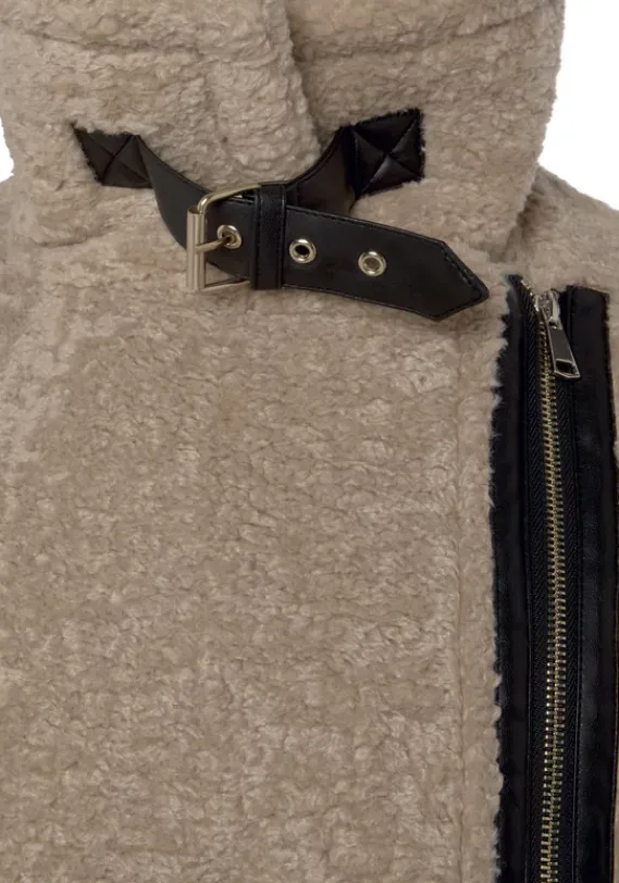 Jacken & Mantel|Buffalo Langmantel Beige-Schwarz