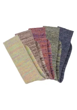 Socken|LASCANA Langsocken 1X Gelb-Bunt, 1X Grun-Bunt, 1X Rot-Bunt, 1X Blau-Bunt, 1X Hellbraun-Bunt
