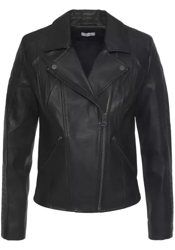 Jacken & Mantel|LASCANA Lederimitatjacke Schwarz
