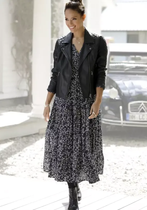 Jacken & Mantel|LASCANA Lederimitatjacke Schwarz