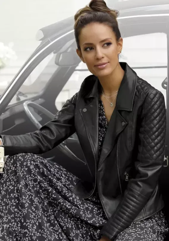 Jacken & Mantel|LASCANA Lederimitatjacke Schwarz